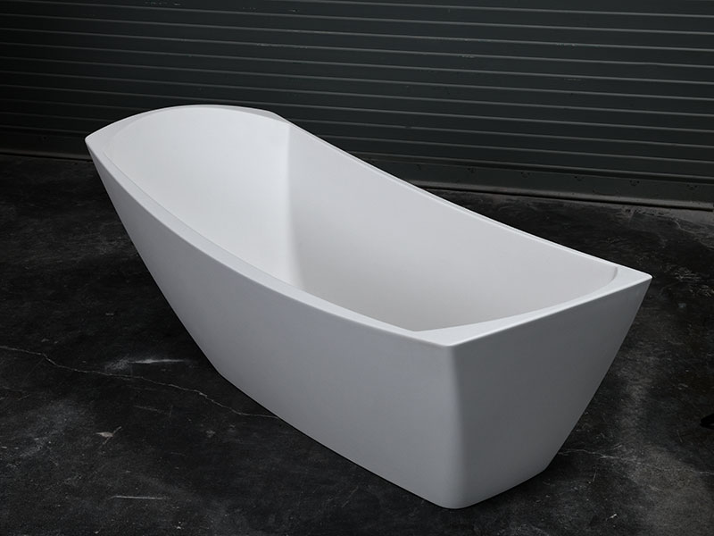 modern white solid-surface tub