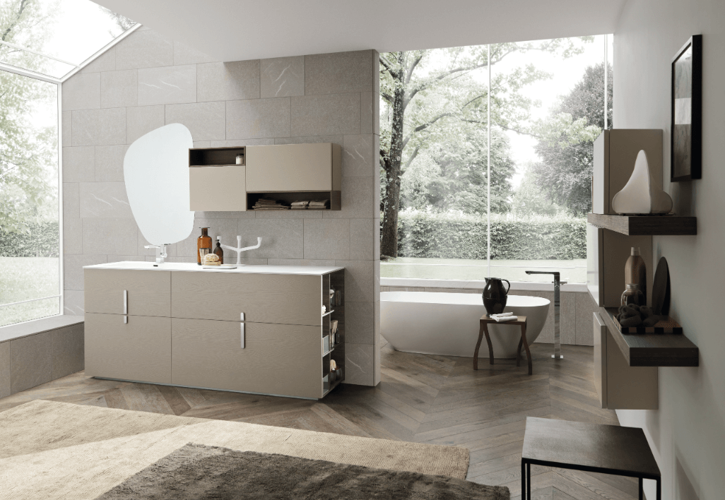 Luxury bathroom vanity in a modern style