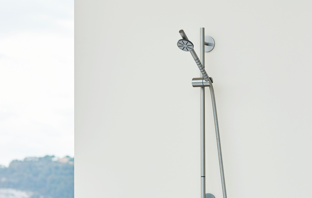 VOLA T65 shower rail with hand shower and hose